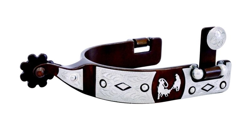 Metalab Mens Offset Roping Motif Spurs