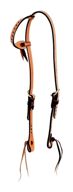 Cowboy Tack Roughout Buckstitch Single Ear Headstl