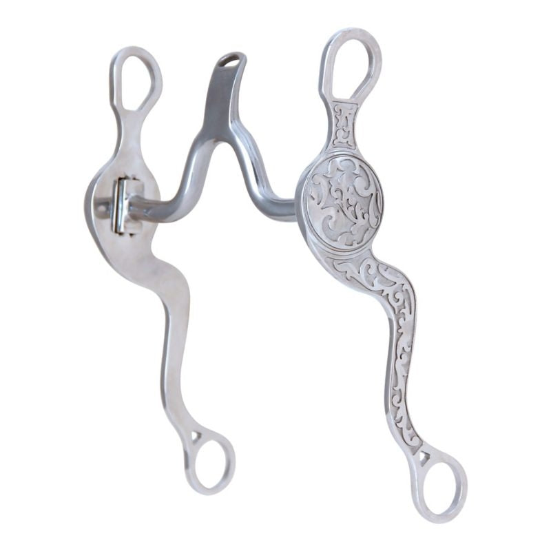 Myler Embossed Shank Cathedral Med Port Bit