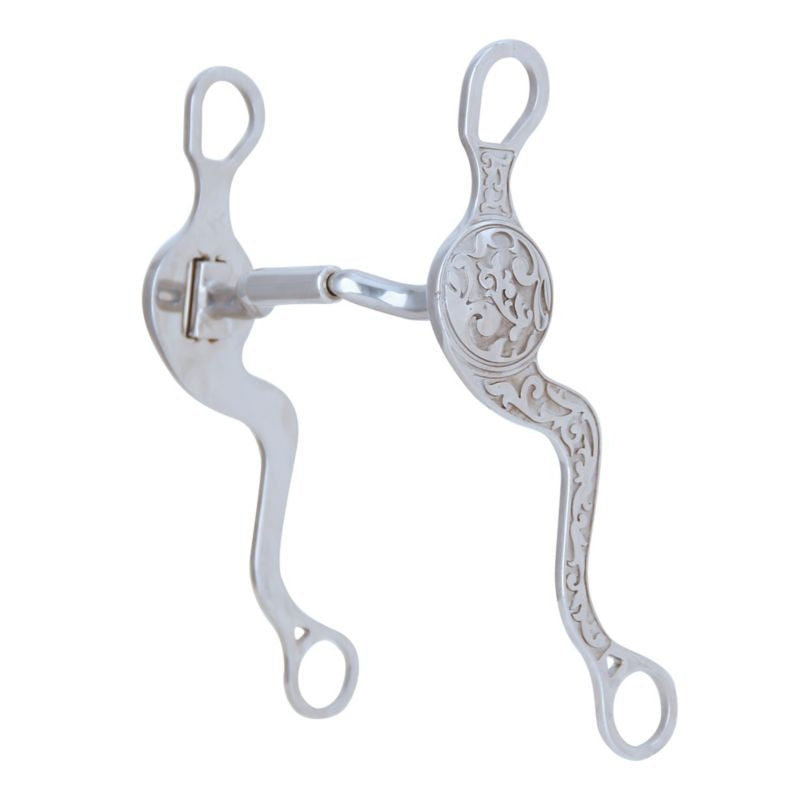 Myler Embossed Shank Forward Tilt Port Bit