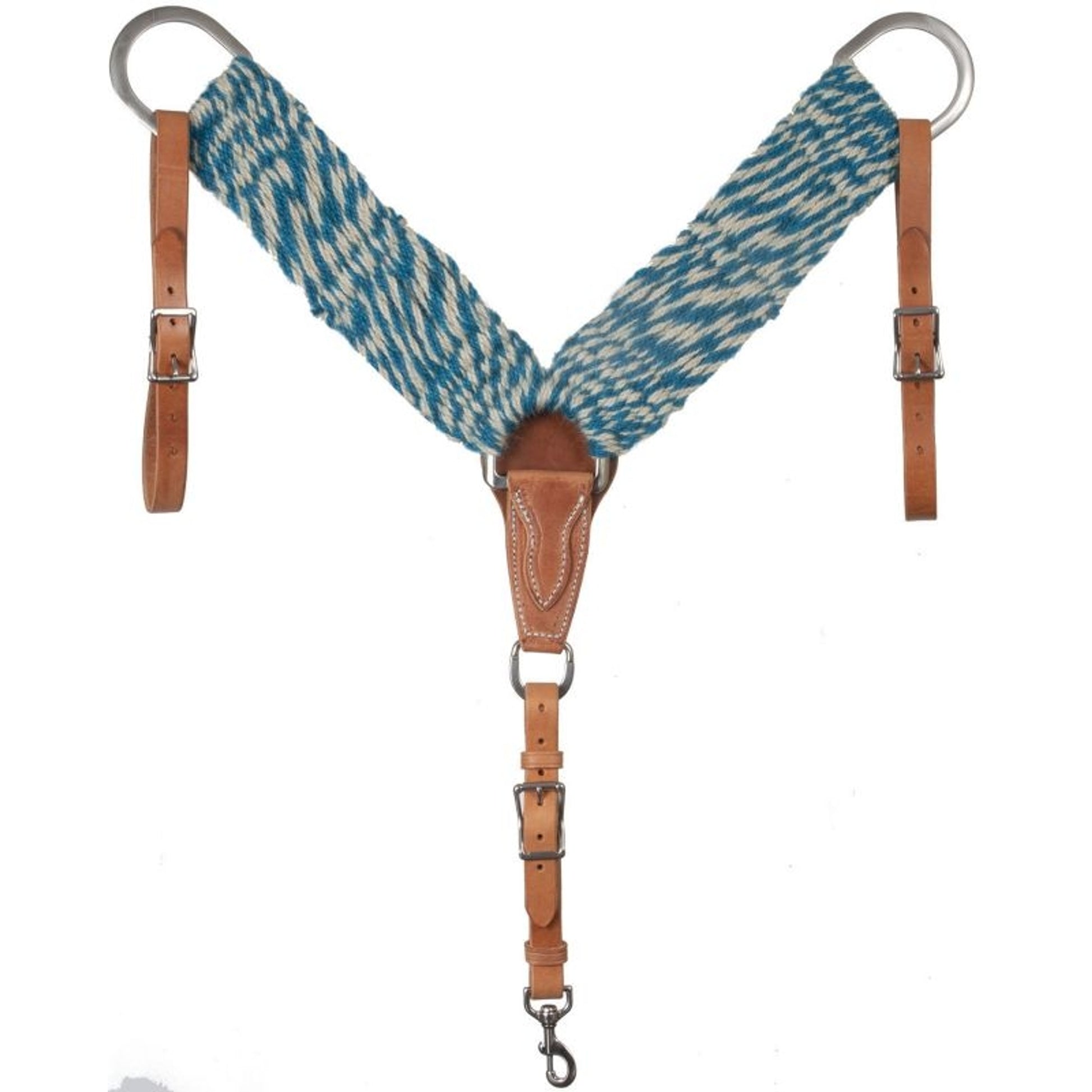 Mustang Turquoise Twist Mohair Breast Collar