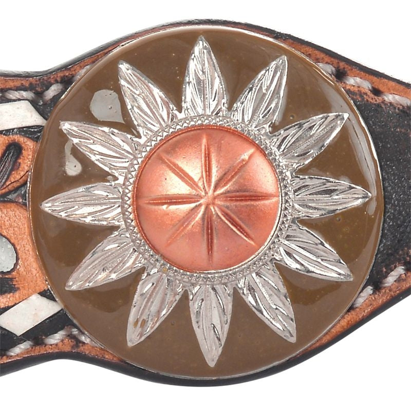 Circle Y White Daisy Filigree Browband Headstall