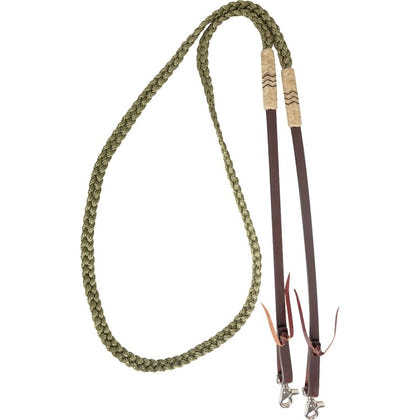Cashel Braided Rawhide Buttons Roping Rein
