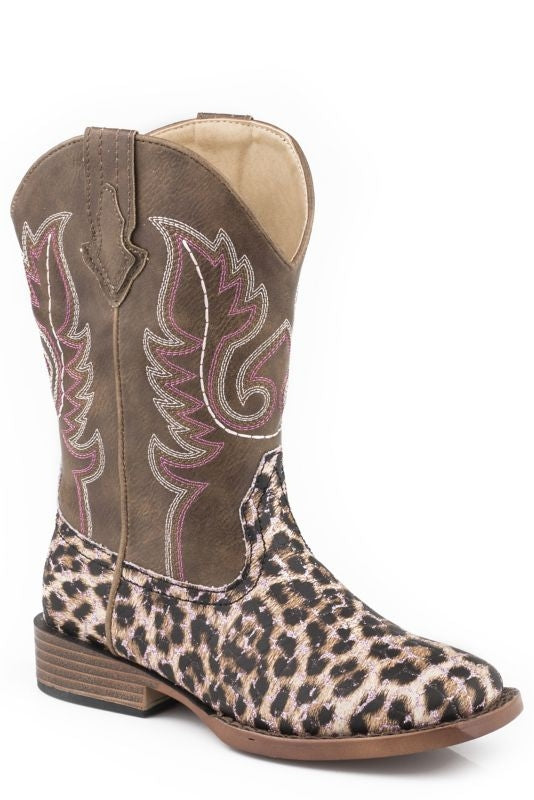 Roper Childs Glitter Leopard Boots