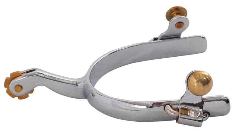 Diamond R Mens Chrome Roper Spurs