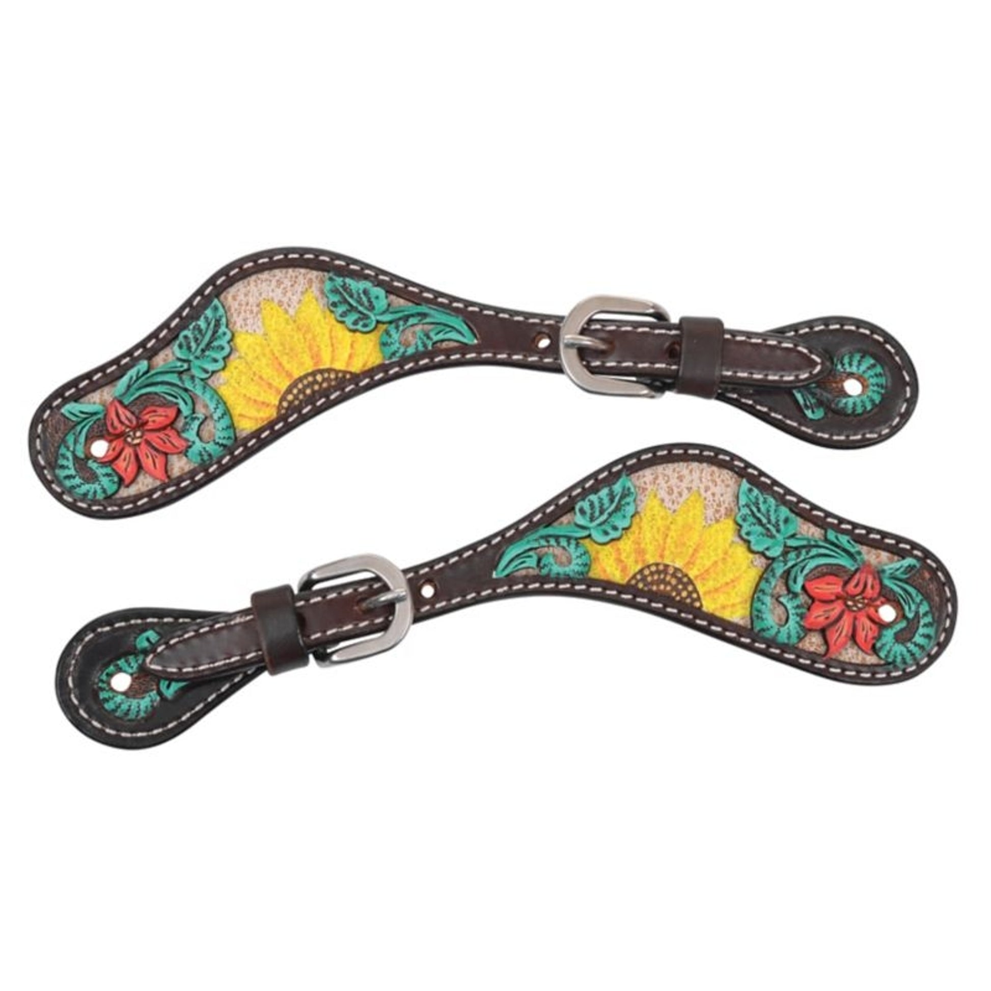 Circle Y Rising Sunflower Ladies/Youth Spur Straps