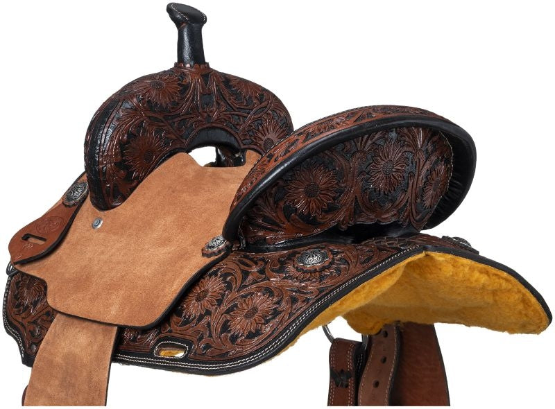 Tough1 Royal King Dublin Two-Tone Barrel Saddle