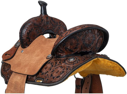 Tough1 Royal King Dublin Two-Tone Barrel Saddle