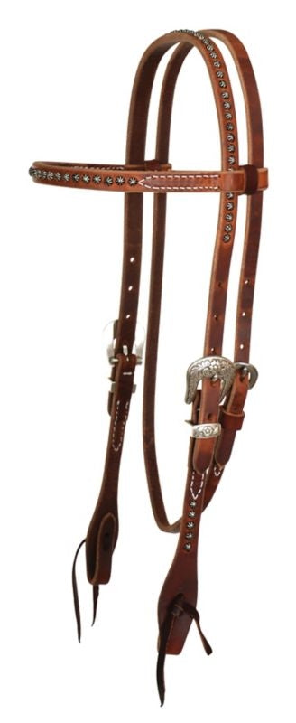 Reinsman Rosewood Spot Browband Headstall