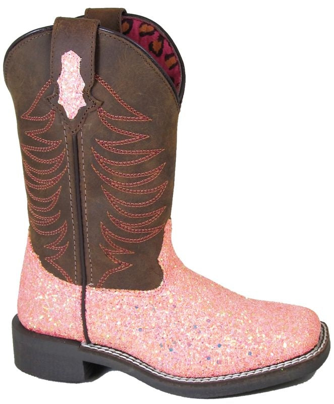 Smoky Mountain Youth Ariel Pink Glitter Boots