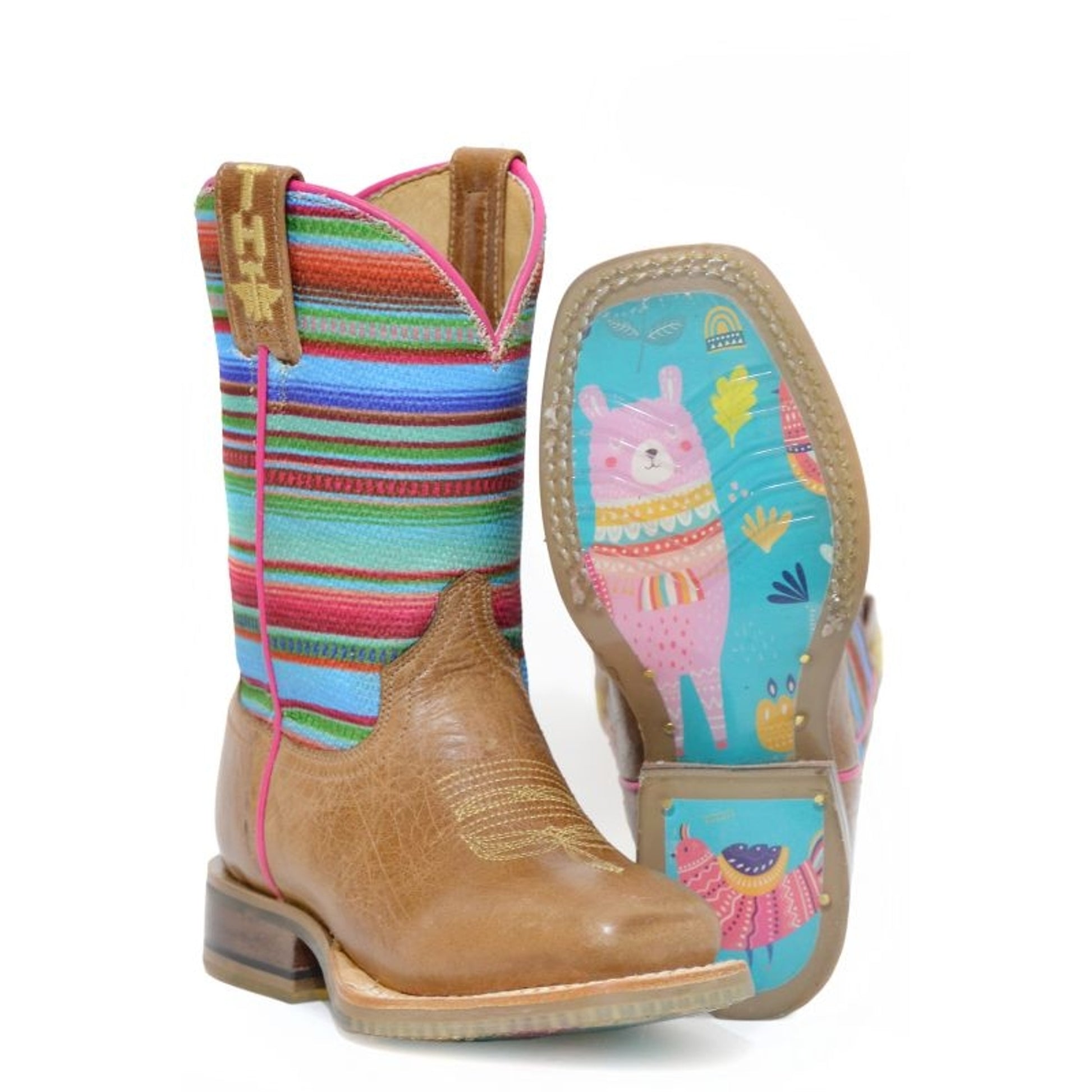 Tin Haul Little Kids Serape Lama Boots