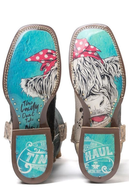 Tin Haul Ladies Shaggy Spot Boots