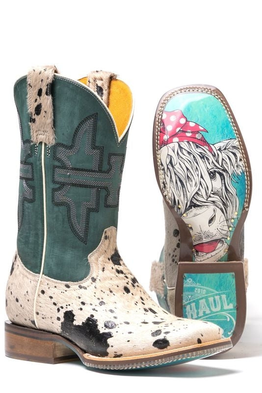 Tin Haul Ladies Shaggy Spot Boots