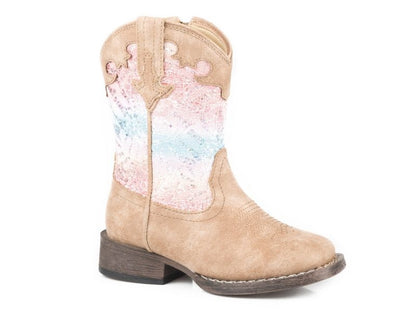 Roper Toddler Glitter Lace Boots