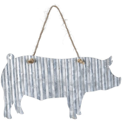 Corrugated Metal Farm Animal Sign