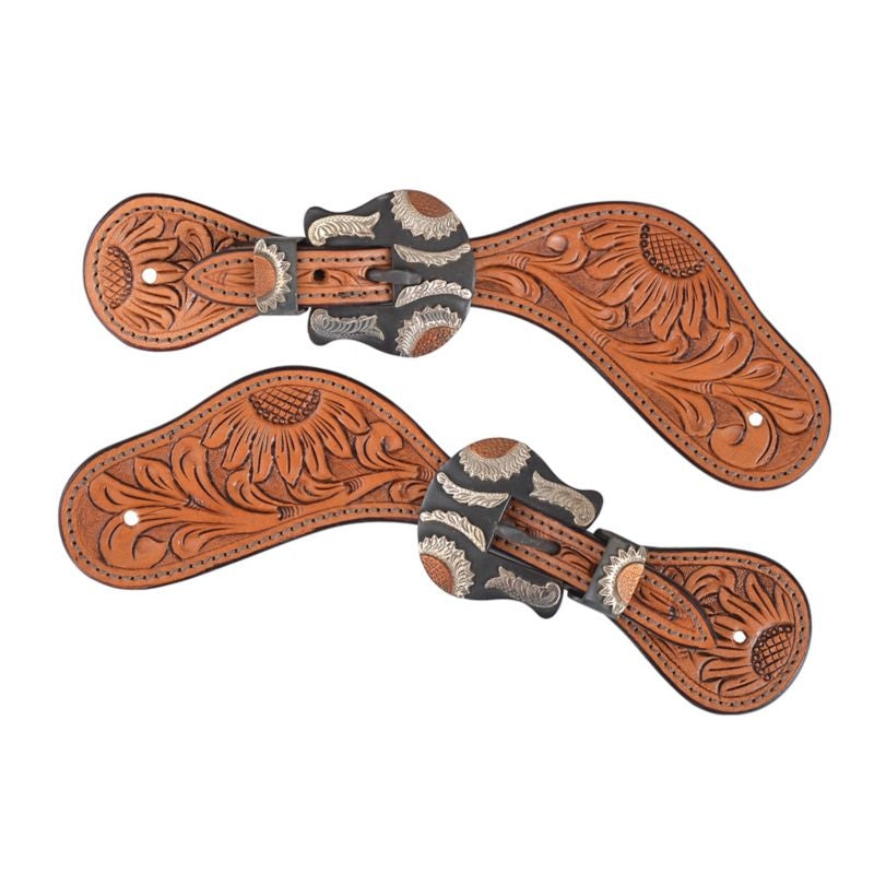 Circle Y Copper Sunflower Spur Straps