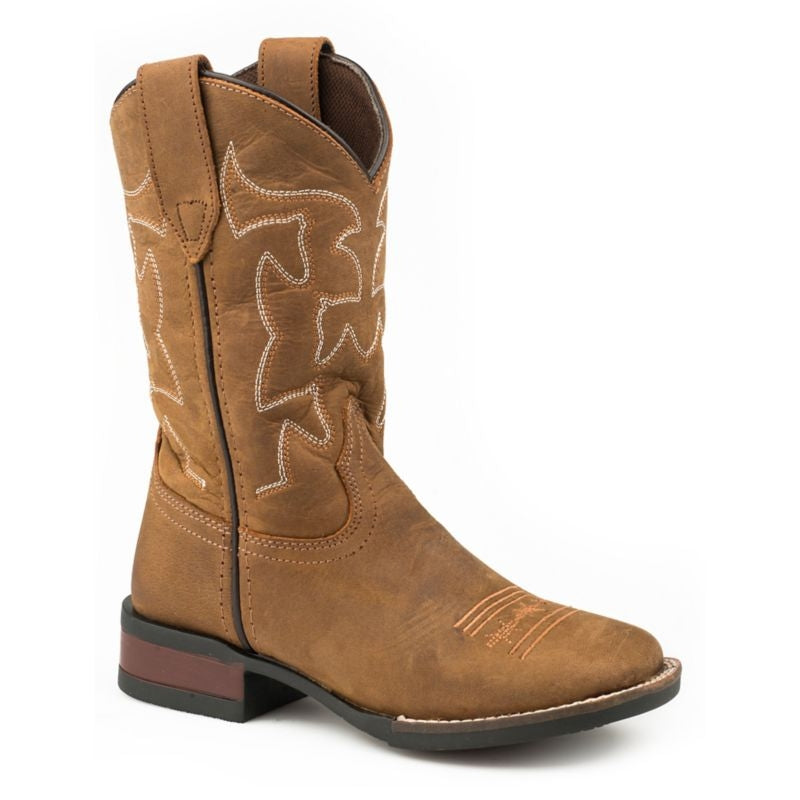 Roper Kids Crazy Horse Square Toe Boots