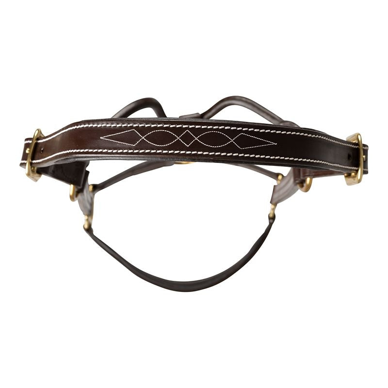 Huntley Fancy StitchLeather Pad Halter Full Havana