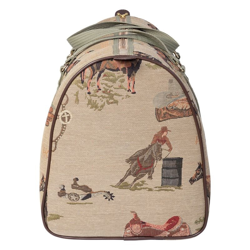 Huntley Western Tapestry Duffle Bag Tan