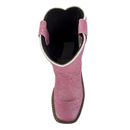 Tuffrider Youth Pink Glitter Western Boots