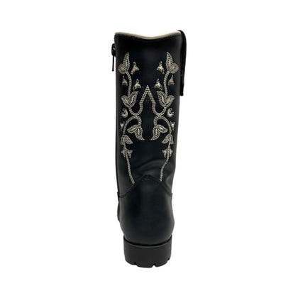 TuffRider Kids Black Floral Western Boot