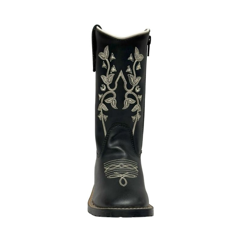 TuffRider Kids Black Floral Western Boot