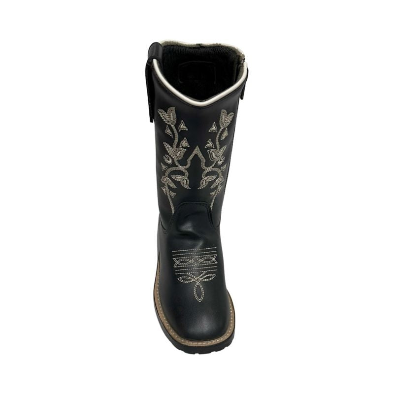 TuffRider Youth Black Floral Western Boots