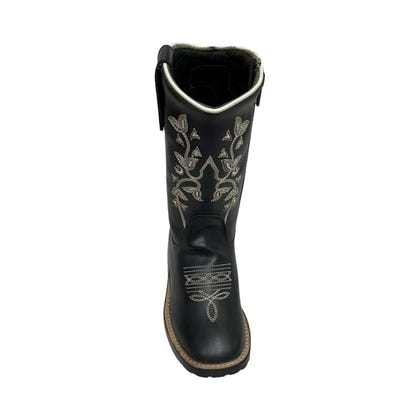 TuffRider Youth Black Floral Western Boots