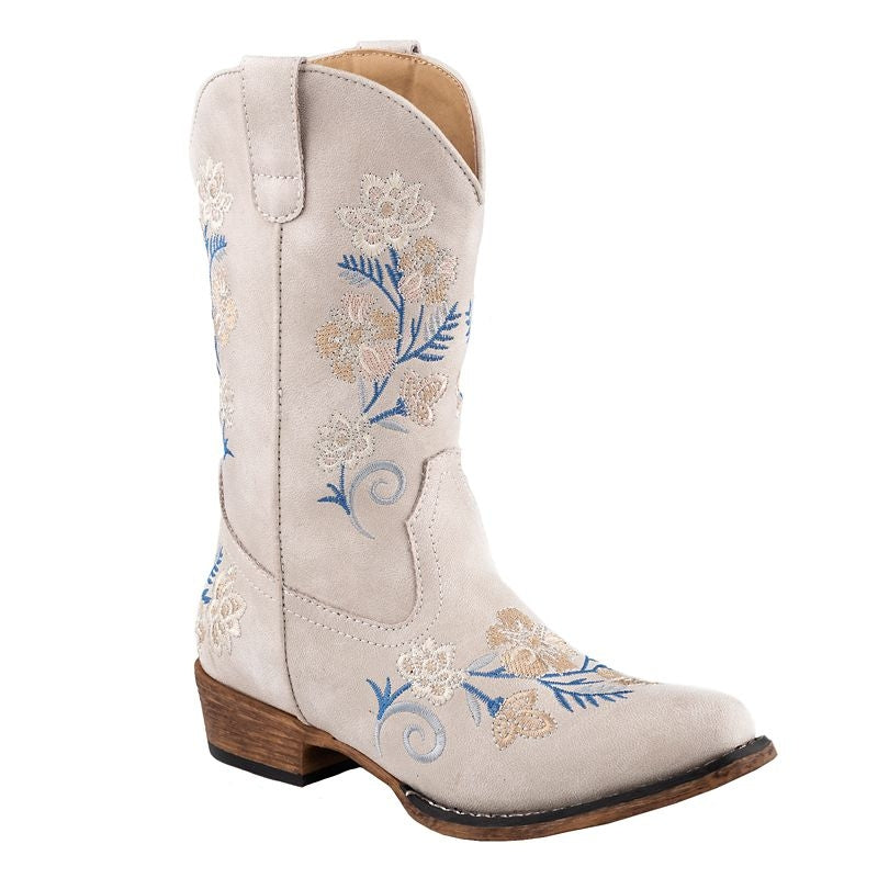 Roper Childs Riley Floral Snip Toe Boots