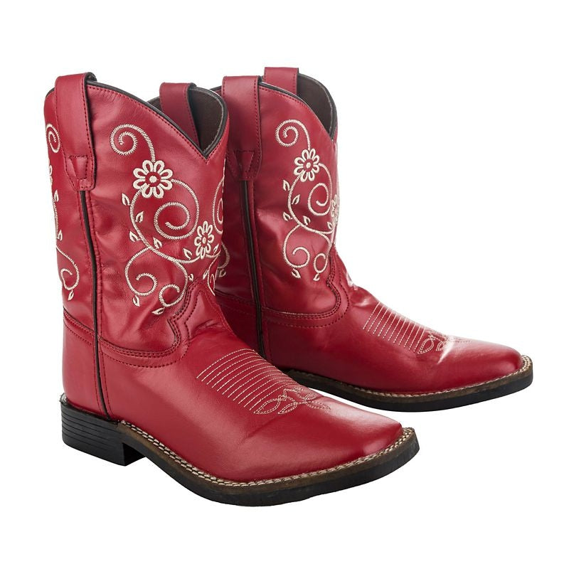 TuffRider Youth Floral Swirl Sq Toe Boots