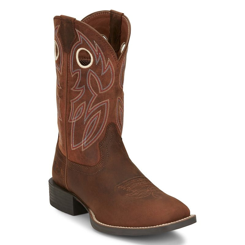 Justin Mens Stampede Bowline SqToe Boot