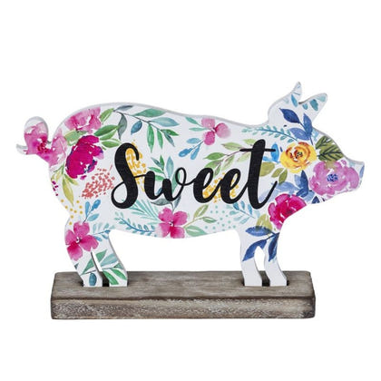 Tough1 Floral Tabletop Farm Animal Decor