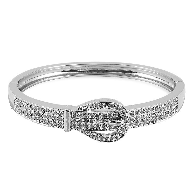 Kelly Herd Pave Buckle Cuff Bracelet