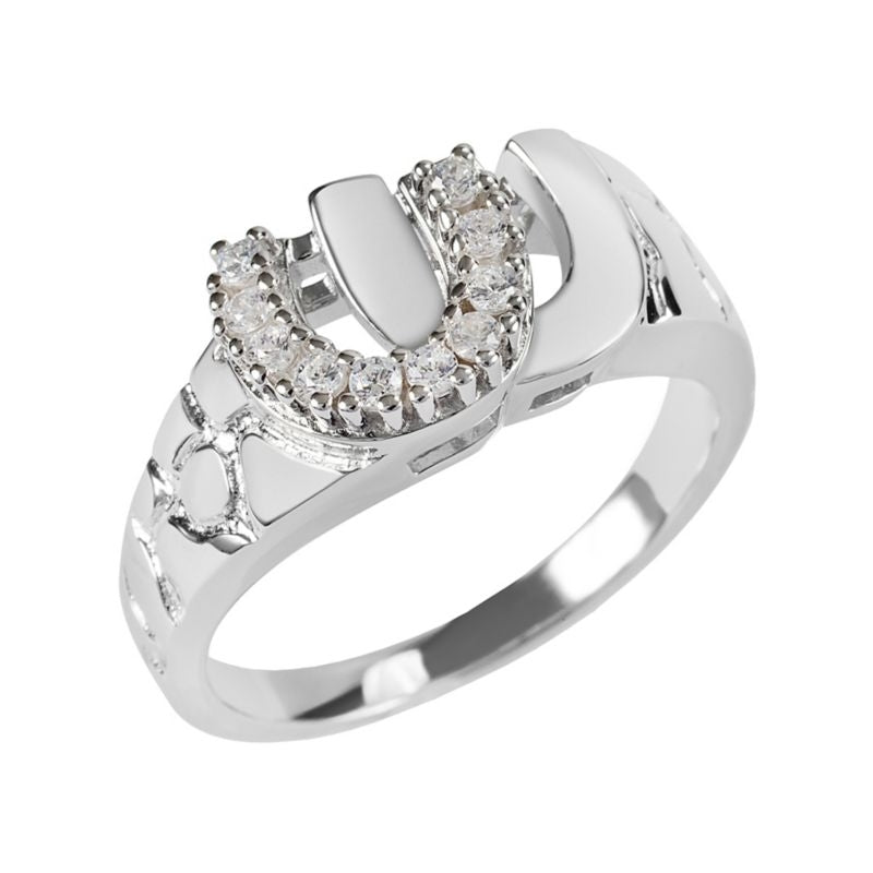 Kelly Herd Mens Double Horseshoe Ring