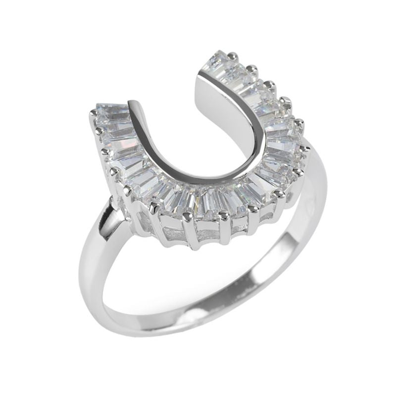 Kelly Herd Baguette Horseshoe Ring