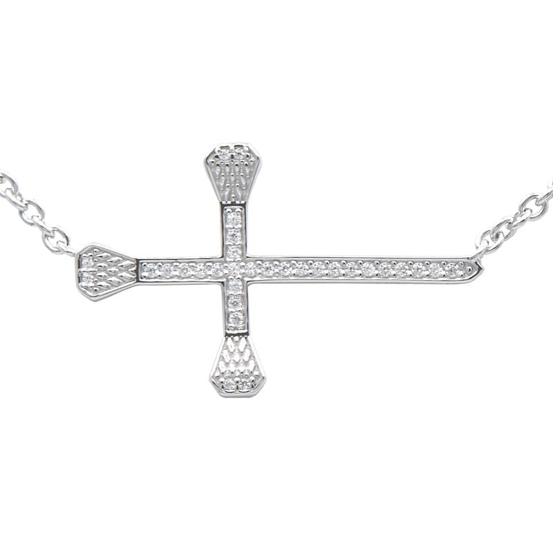 Kelly Herd Pave Horseshoe Nail Cross Necklace