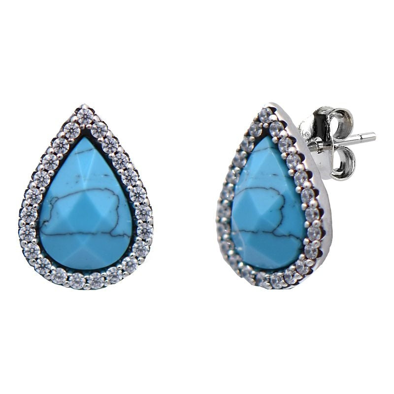 Kelly Herd Teardrop Turquoise Earrings