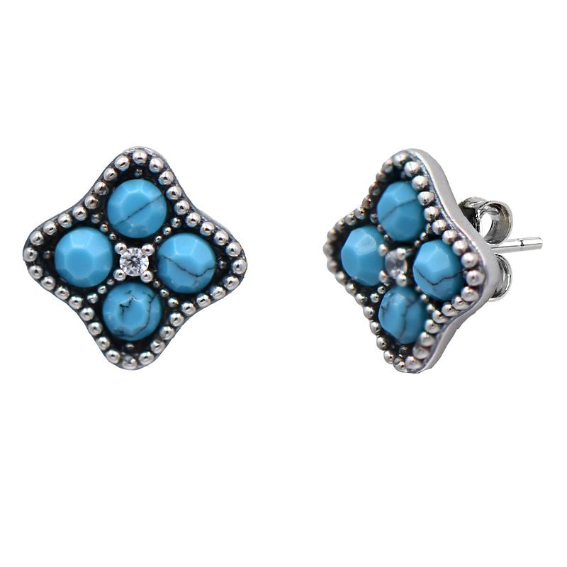 Kelly Herd Turquoise Cluster Earrings
