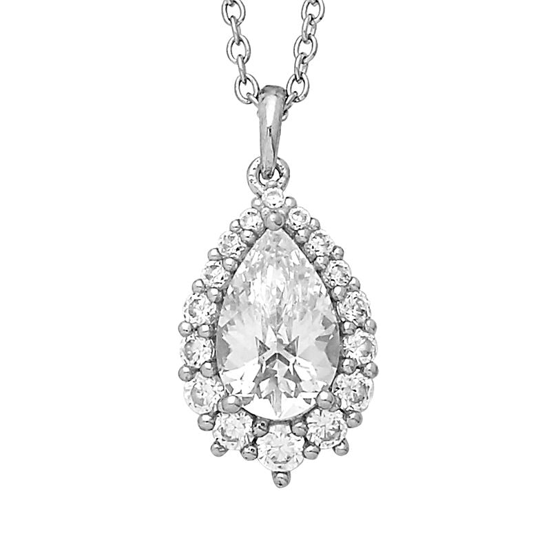 Kelly Herd Clear Pearl Halo Pendant