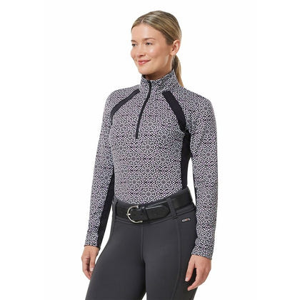 Kerrits Rail Side 1/4 Zip Print Top