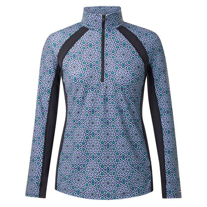 Kerrits Rail Side 1/4 Zip Print Top
