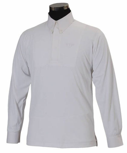 TuffRider Adam BoysLsleeve Show Shirt LG White