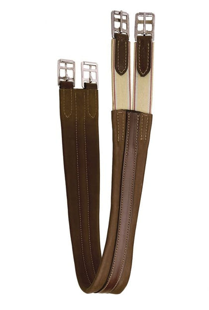 Tory Contour English Girth with Elastic 36 Oakbark