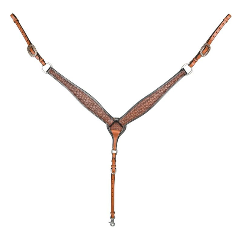 Tabelo Basket Tooled Breast Collar