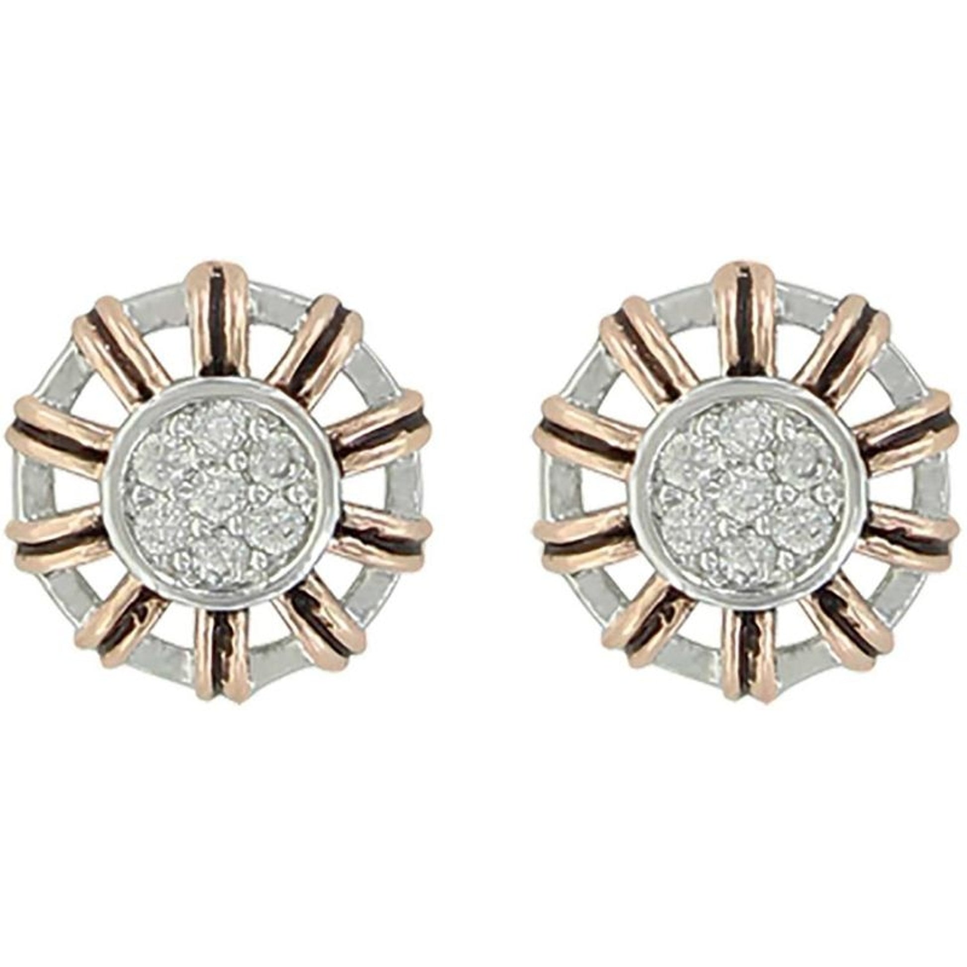 Montana SS Buck Stitch Pinwheel Post Earrings