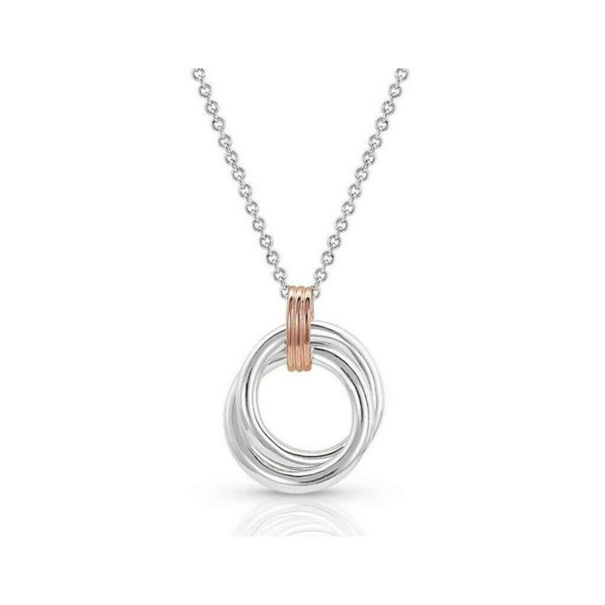 Montana Silversmiths Two Tone Double Ring Necklace