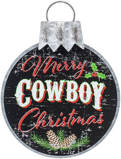 Gift Corral Metal Merry Christmas Sign Cowgirl