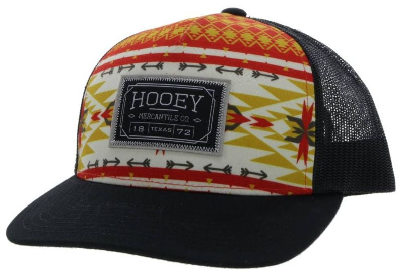 Hooey Doc Trucker Cap with Black/White Rect Patch