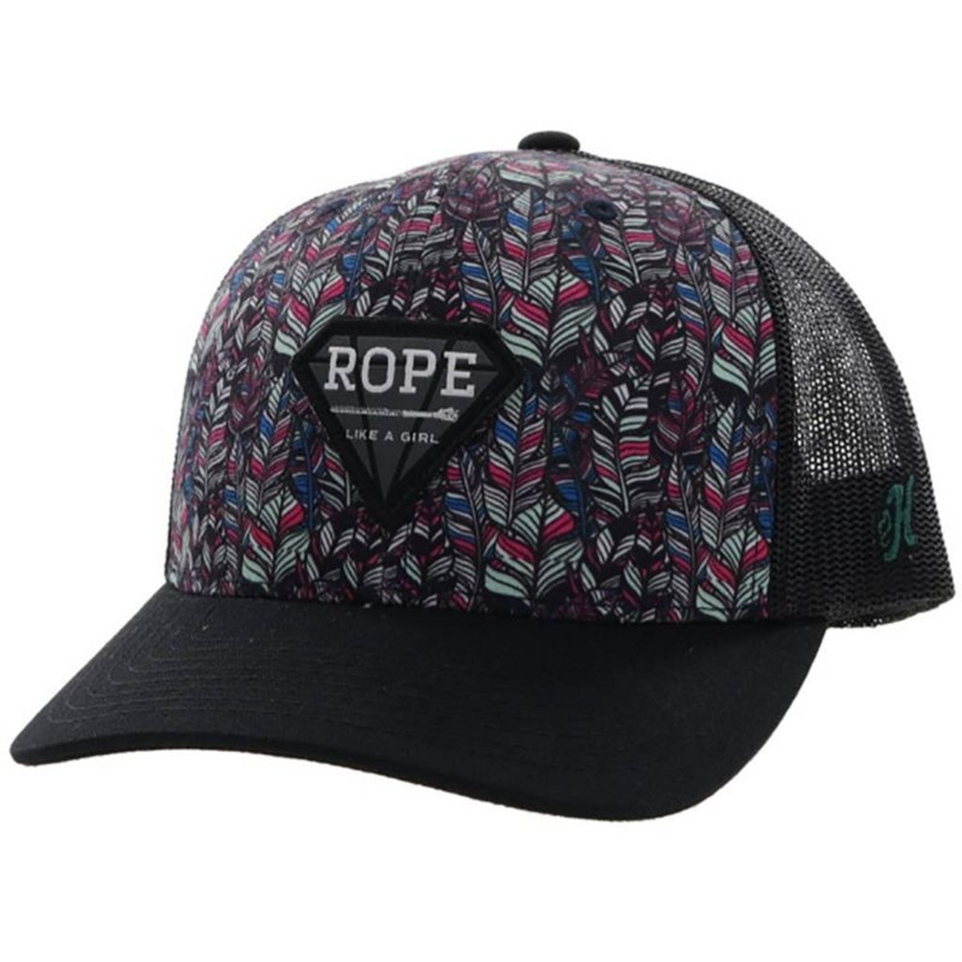 Hooey Rope Like a Girl Trucker Cap Black/White