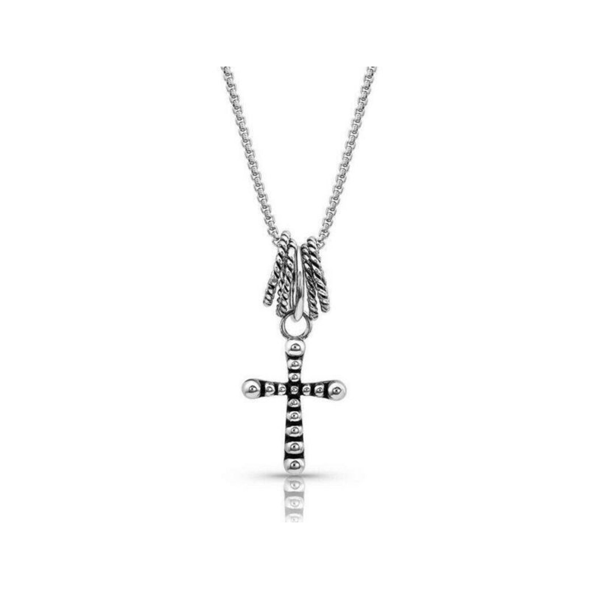 Montana Silversmiths Roped Faith Cross Necklace